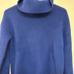 Banana Republic Factory Deep Blue Cowl Neck Sweater